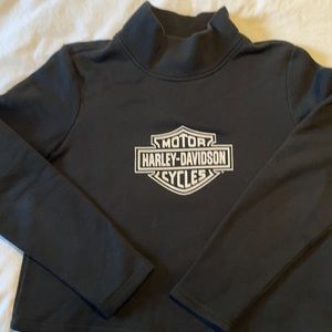 Women’s Mock Neck Harley Davidson Crop Sweatshirt